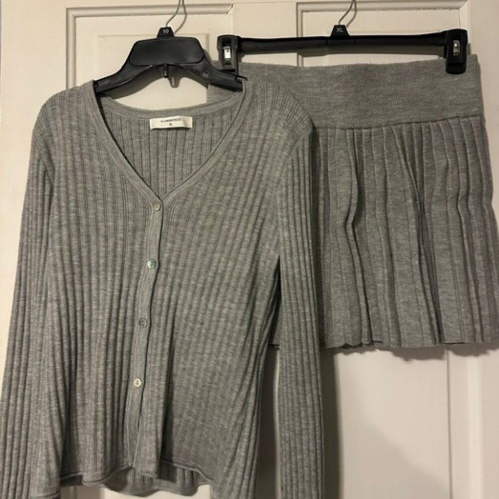Commense Sweater and mini skirt set